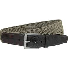 Hemp Accessories Hampton Stretch Belt with Croc Print Tabs