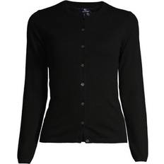 Lands' End L Cardigans Lands' End Women Cashmere Cardigan Sweater Black Petite