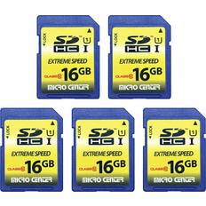 Inland 16GB Class 10 SDHC Flash Memory Card Full Size SD Card USH-I U1 Trail Camera Memory Card by Micro Center 5 Pack