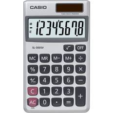 Casio Casio Calculator Handheld Battery Solar-Power 8 Digit 3 Key Memory Wallet 70x117x8mm Ref SL300SV