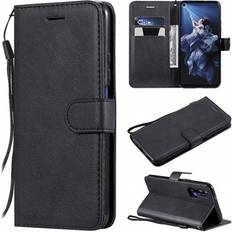 Huawei Mate 20 Pro Plånboksfodral MTP Products Huawei Nova 5T, Honor 20/20S Plånboksfodral med Magnetstängning Svart