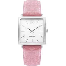 Ruskind Armbåndsure Danish Design Miami Silver Pink Suede Ladies IV20Q1248