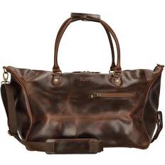 Weekend bag leather Buckle & Seam Linwood Weekend bag dark brown