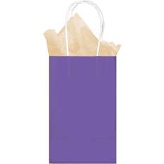 Purple Gift Bags Amscan 162800.1 New Purple Solid Kraft Bag Small 1 piece