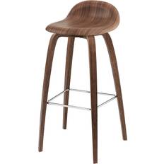 GUBI Barstoler GUBI 3D Bar Stool Wood Base Top Walnut Barstol