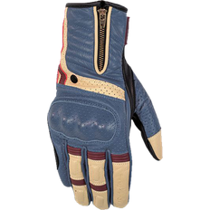 Bleu Gants de Moto Rusty Stitches Simon, gants couleur: Bleu/Beige taille: