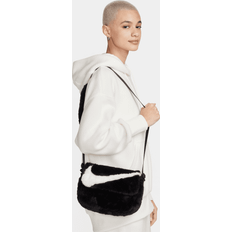 Piel Bolsos Nike Sportswear Futura 365 Faux Fur Crossbody Bag (1L) Black/Black/White