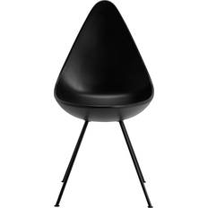 Fritz Hansen Keukenstoelen Fritz Hansen Drop Stoel Zwart Zetel Plastic Gepoedercoate 45.5 x 88.5 x 54.5 cm