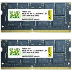 64GB Kit 2x32GB DDR4-3200 PC4-25600 ECC SODIMM 2Rx8 Memory by NEMIX RAM