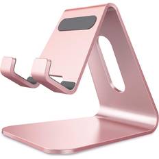 Mobile Phone Accessories CreaDream Cell Phone Stand Cradle Holder Aluminum Desktop Stand Compatible with Switch All Smart Phone iPhone 12 Pro Max Plus Mini Xr X Se 8 SE -Rose Gold