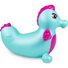 Horses Jumping Toys Waddle Bouncy Hopper Inflatable Hopping Animal, Indoors and Outdoors Toy for Toddlers and Kids, Pump Included, Seahorse