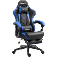 Gaming Chairs Dowinx Dowinx Gaming Chair Ergonomic Racing Style Recliner with Massage Lumbar Support, Office Armchair for Computer PU Leather E-Sports Gamer Chairs with Retractable Footrest Black&Blue