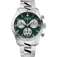 Alpina Watches Alpina Startimer Pilot Chronograph, 41mm Green/Silver