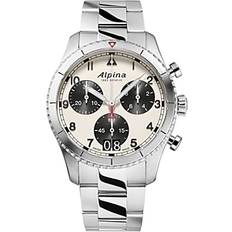 Alpina Watches Alpina Startimer Pilot Chronograph, 41mm White/Silver