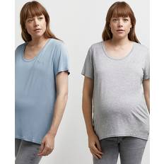 Womens Blue Nursing Maternity T-Shirt Multipack Blue