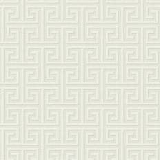 Seabrook Designs New York Greek Key Light Gold Wallpaper