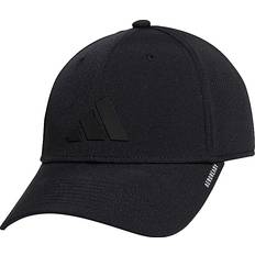 Men Caps Adidas Men's Gameday Stretch Performance Cap Black Black