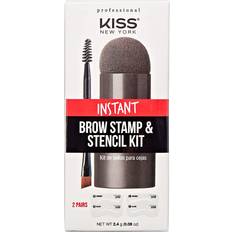 Black Eyebrow & Eyelash Tints Kiss New York Kiss New York Professional Instant Brow Stamp and Stencil Kit Powder Stamp Eyebrow Shaping Kit Black Brown