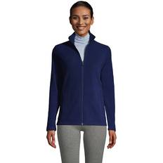 Lands' End Women Jackets Lands' End Womens Full Zip Fleece Jacket Deep Sea Navy Regular