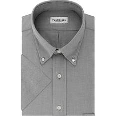 Men's Short Sleeve Dress Shirt Regular Fit Oxford Solid - Greystone