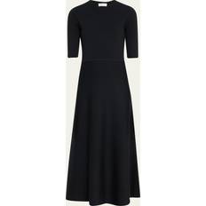 Cashmere Dresses Gabriela Hearst Seymore Blend Midi Dress - Black