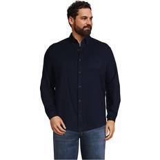 Lands' End Men Shirts Lands' End Traditional Fit Flagship Flannel Shirt Radiant Navy Regular