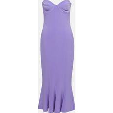 Norma Kamali Womens Lilac Sleeveless Slim-fit Stretch-woven Midi Dress
