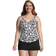 Bloemen - Vrouw Tankini's Lands' End V-neck Adjustable Tankini Top - Black