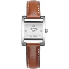 Michel Herbelin Wrist Watches Michel Herbelin Herbelin V Avenue 19 x 23.4mm Silver Brown Leather Brown