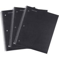 Office Supplies Mintra Durable Spiral Notebooks 1 Subject Black College Ruled 3 Pack 100 Sheets