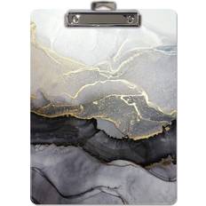 Black Clipboards & Display Stands Better Office Products Fashion Clipboard, Marble Standard A4 Letter Clipboard, Low Profile Clip
