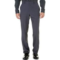 Perry Ellis Mens Plaid Performance Dress Pants GREY 32L