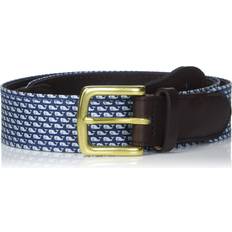 Silk Belts Vineyard Vines Leather Whale Belt Blue Size: 38