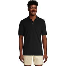 Men - Mesh Polo Shirts Lands' End Short Sleeve Comfort First Mesh Polo Black Regular