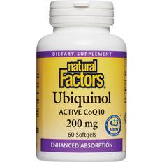 Natural Factors Ubiquinol Active CoQ10 200mg, Coenzyme Q10 60