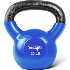 Yes4All Weights Yes4All Yes4All Vinyl Coated Kettlebell Weights – Great for Full Body Workout and Strength Training 20Lb, Dark