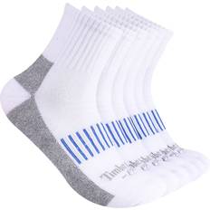 Timberland Men Socks Timberland PRO Men's 6-Pack Half Cushioned Quarter Socks, White