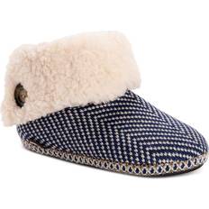 Muk Luks Melinda Slippers - Herringbone Blue