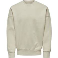 Argent - Sweat à capuche Pulls Only & Sons Sweatshirt Homme Taille Beige