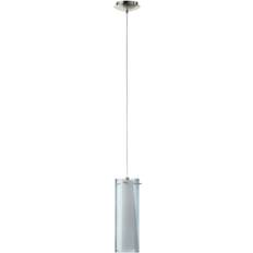 Loops Pendant Ceiling Light Satin Nickel Black White Smoked Opal Matt Bulb E27 1x60W