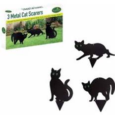 Acero Control de plagas Gardenkraft 10609 Set of 3 Metal Cat Scarers