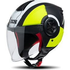 Motorcycle Equipment iXS 851 2.0 Jet Open Face Helmet - Matt Black Neon Yellow