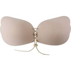 Northix Itsekiinnittyvät Push-Up Rintaliivit - Beige