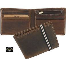 Visconti Leather Wallet with Elastic Closure RFID Blocking and Tap and Go BN3 Oil Tan