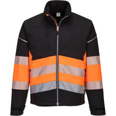 PW375 PW3 hi-vis kl. softshell jakke Sort/orange