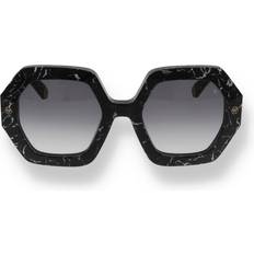 Philipp Plein Geometric Sunglasses - Marbled Black/Grey