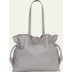 Linen Bags Loewe Flamenco Large Napa Tote Bag PEARL GREY