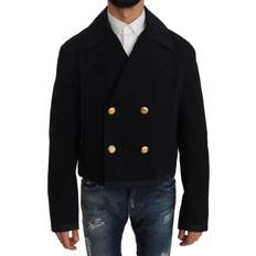 Dolce & Gabbana Outerwear Dolce & Gabbana Trench Blue Cotton Stretch Jacket Coat