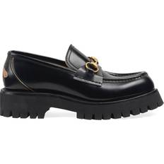 Gucci Low Shoes Gucci Loafers Horsebit aus Leder Schwarz