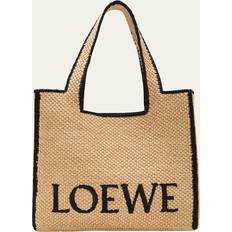 Loewe Bags Loewe x Paula's Ibiza Large Bicolor Raffia Tote Bag NATURAL